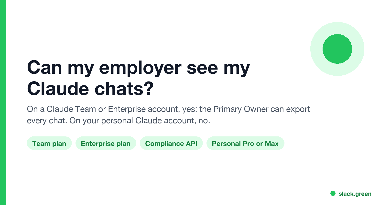 Can my employer see my Claude chats: yes on Team and Enterprise through the Primary Owner export, no on a personal Claude account