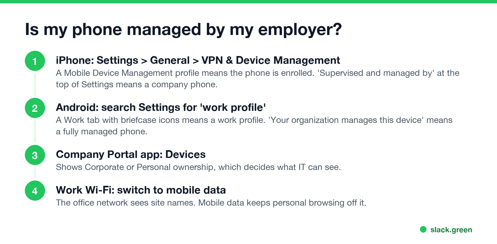 How to check whether your iPhone or Android phone is managed by your employer