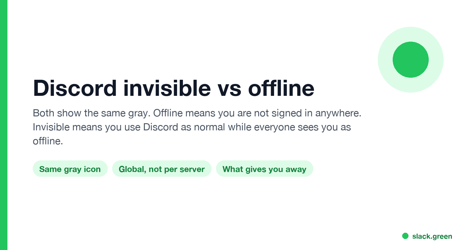 Discord invisible vs offline: same gray icon, one difference