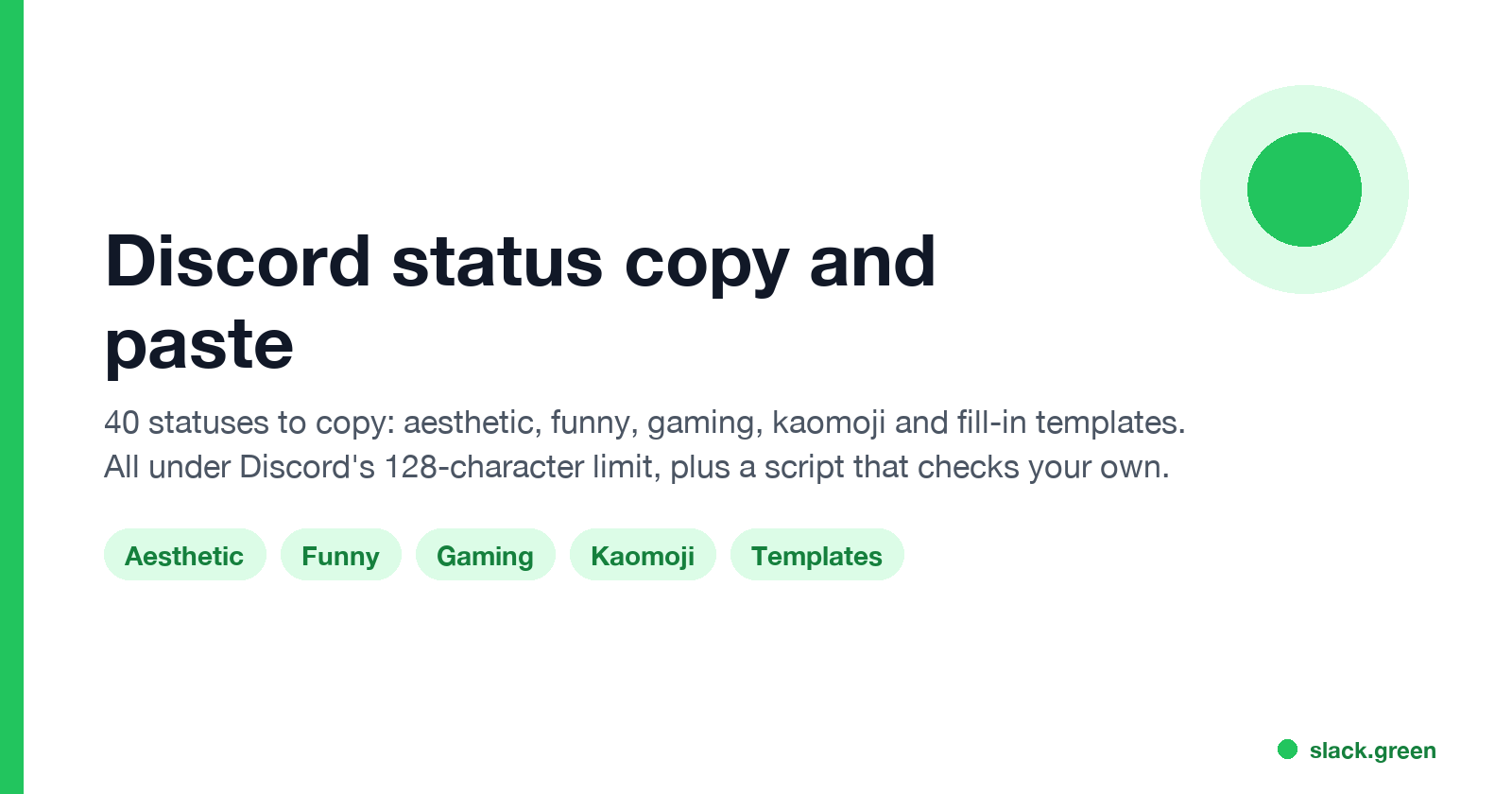 Discord status copy and paste: 40 aesthetic, funny, gaming, kaomoji and template statuses under 128 characters