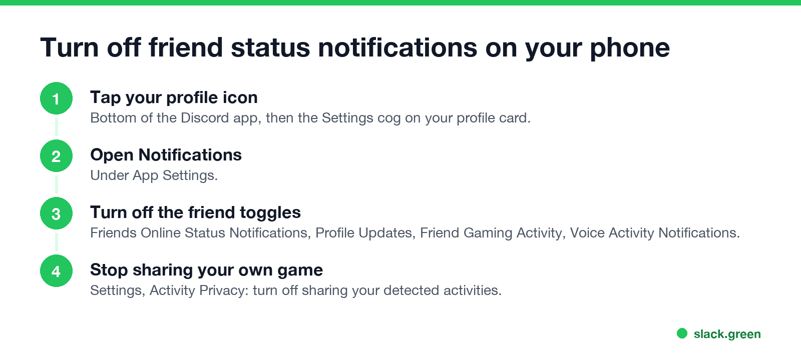 Turn off friend status notifications on your phone: profile icon, Settings, Notifications, turn off the friend toggles