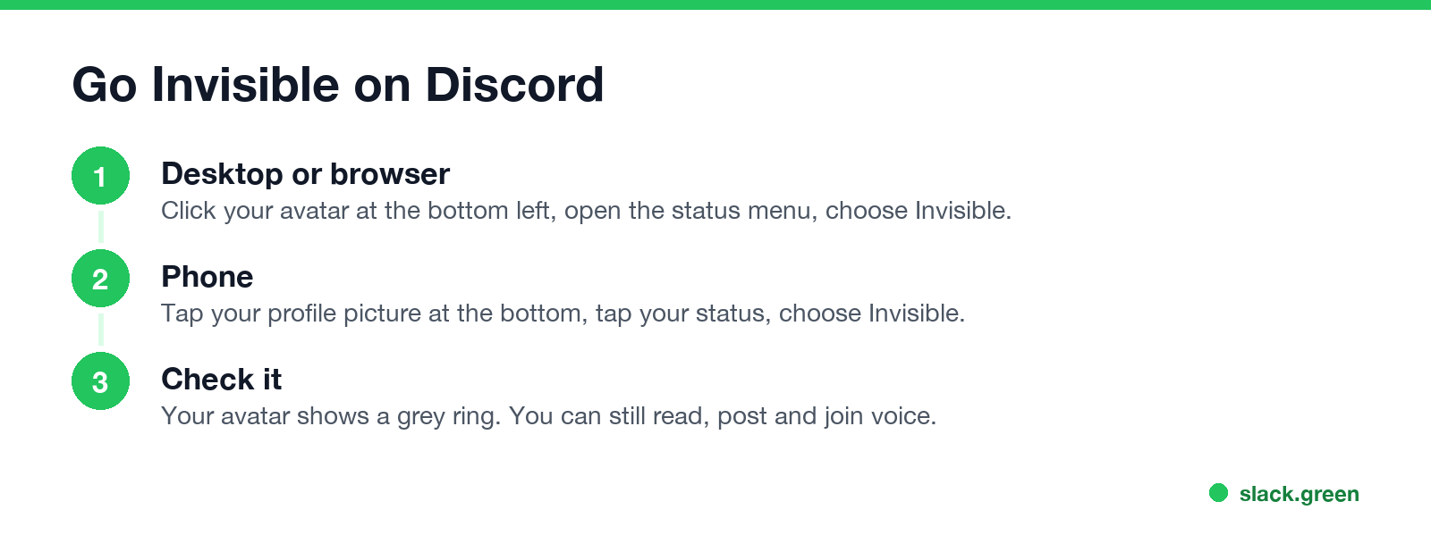 Go Invisible on Discord on desktop, browser and phone