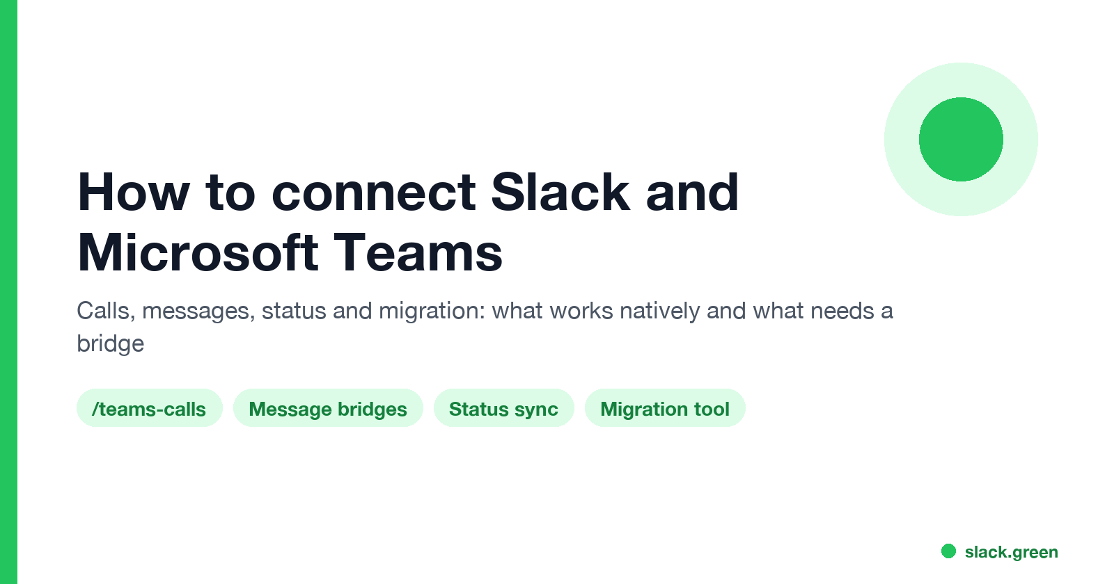 How to connect Slack and Microsoft Teams: calls, messages, status, migration