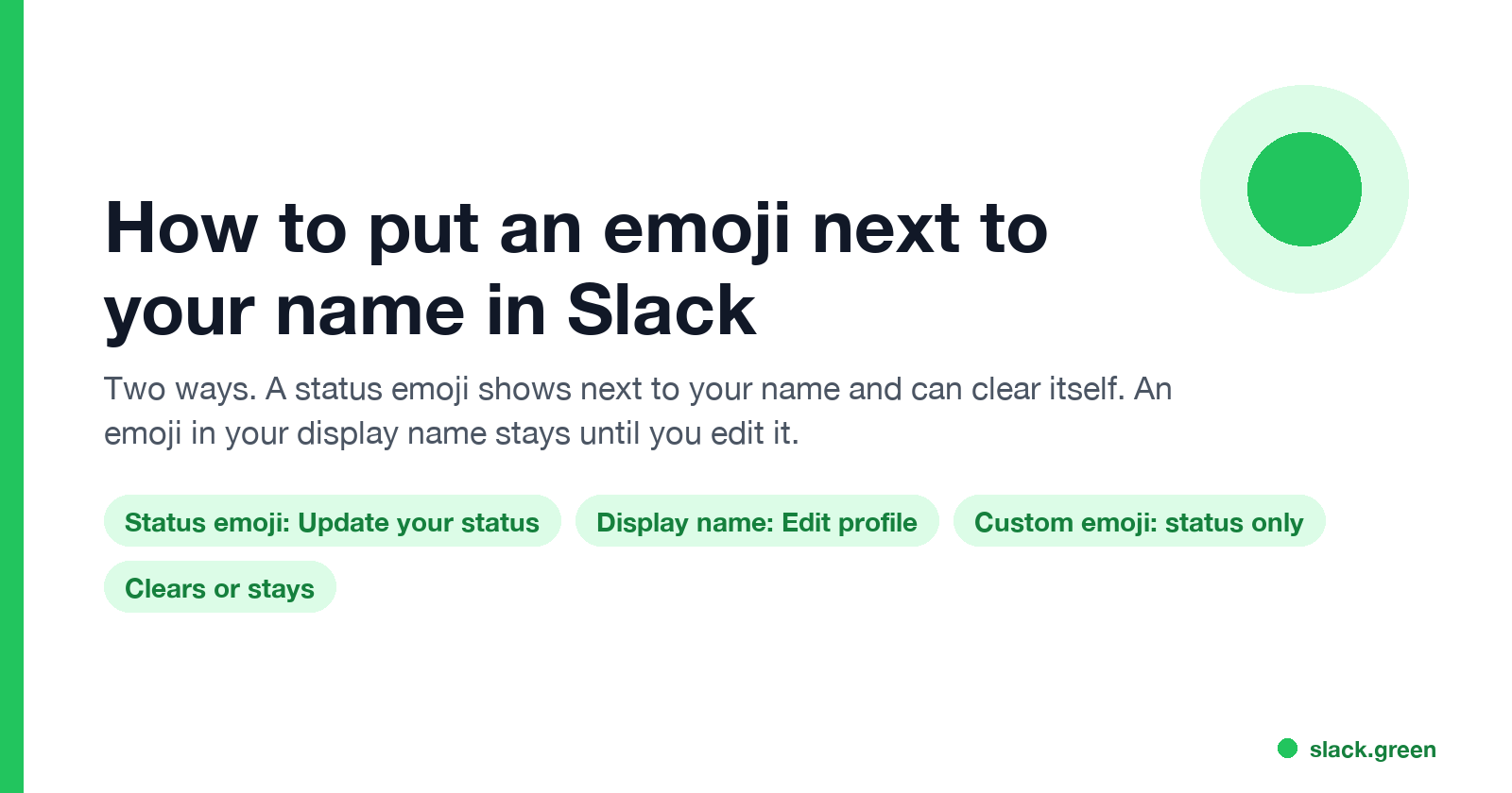 How to put an emoji next to your name in Slack: status emoji or display name emoji