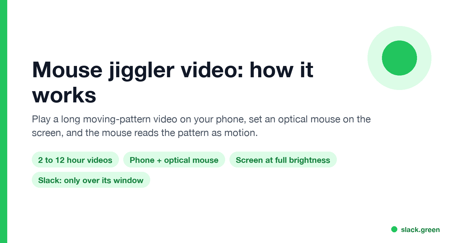 Mouse jiggler video: play a moving pattern on your phone and set an optical mouse on the screen