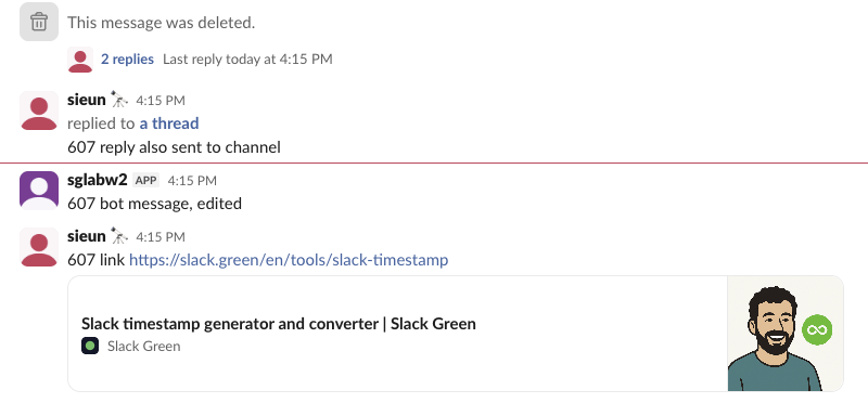Slack web channel: 