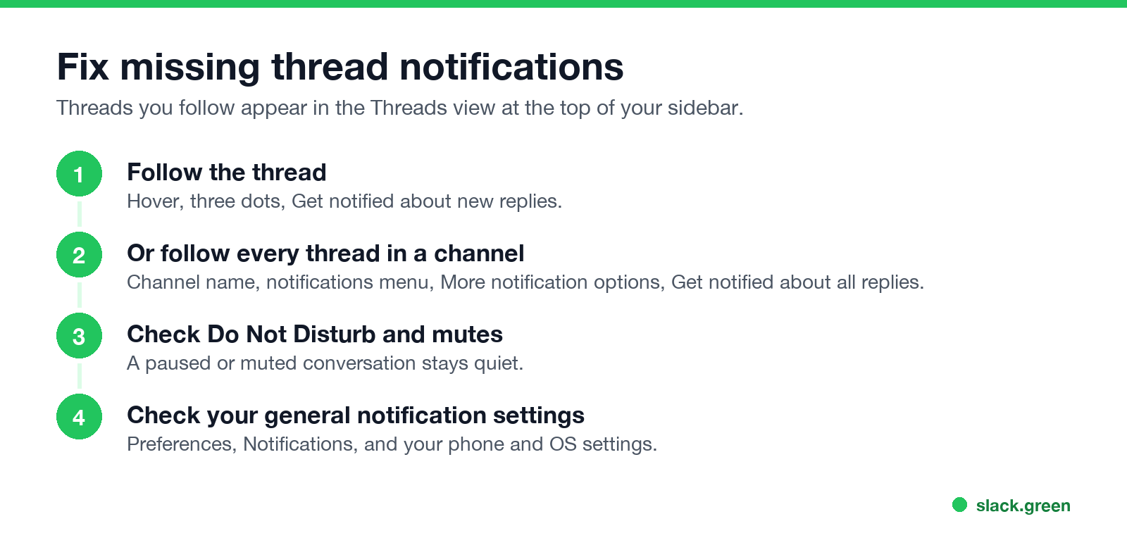 Fix missing thread notifications: follow, channel option, Do Not Disturb and mutes, general settings