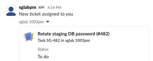 A bot message 