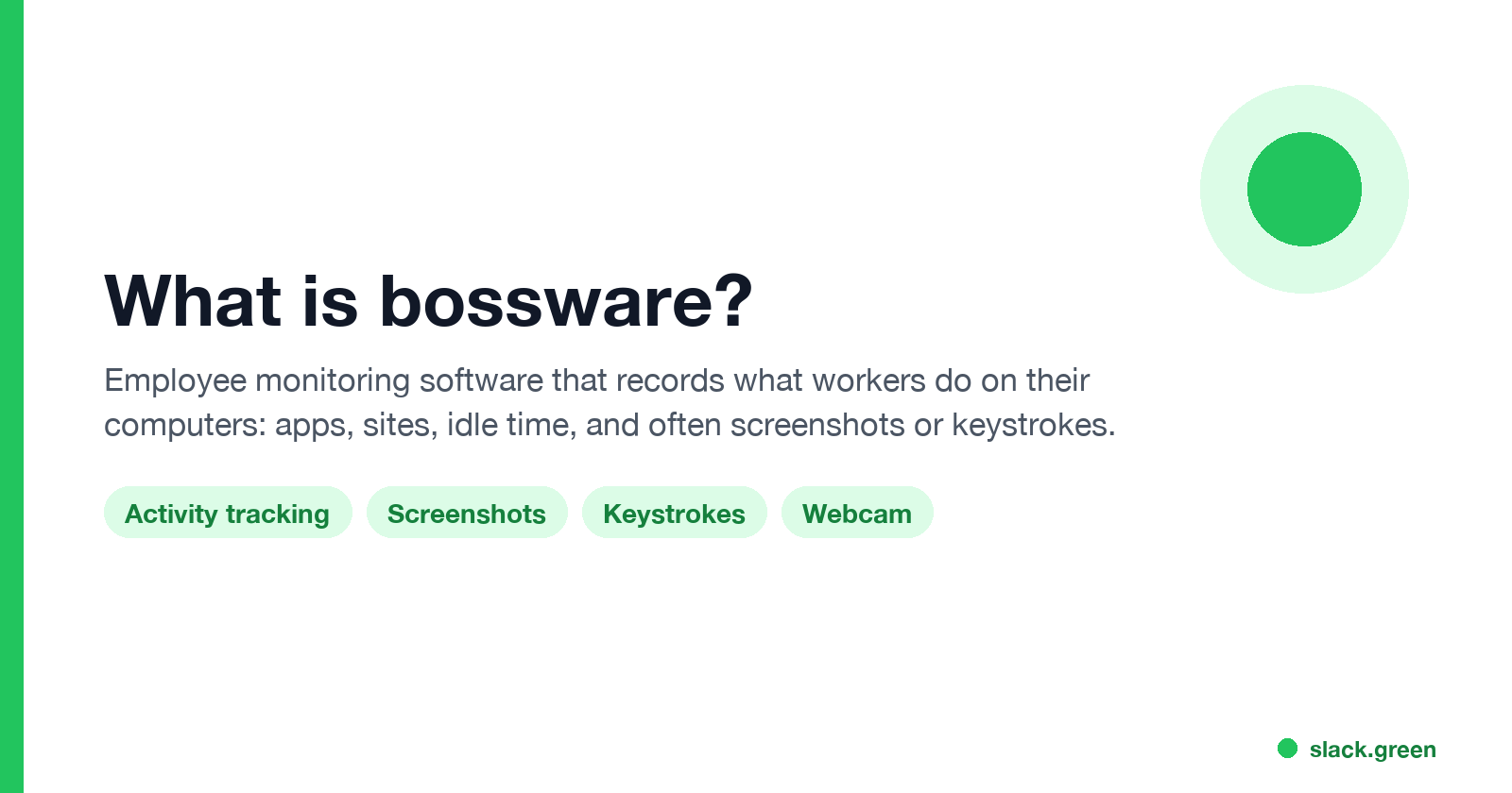 What is bossware: employee monitoring software that tracks activity, screenshots, keystrokes and webcam