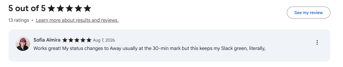 Review screenshot